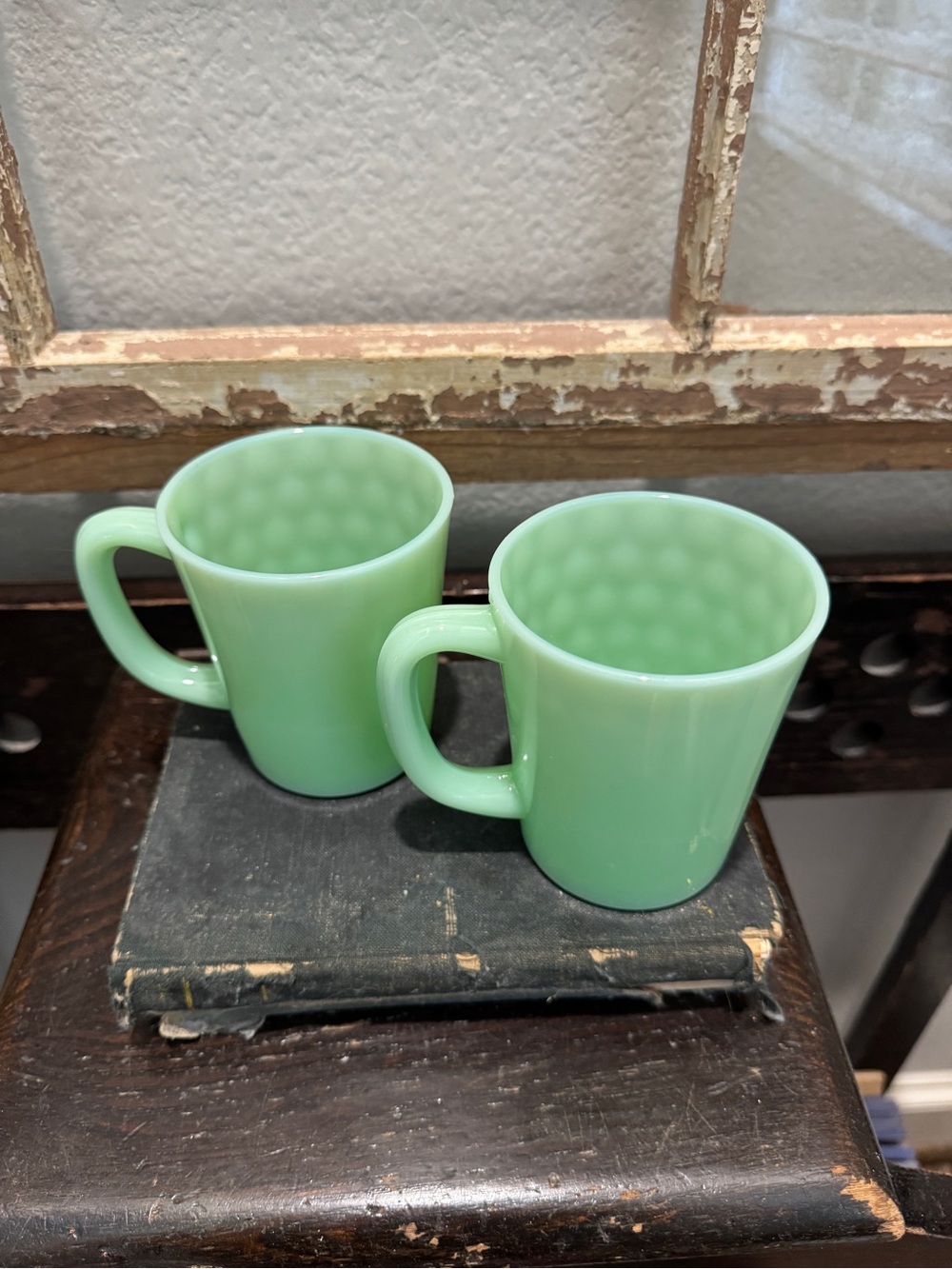 Mosser Glass Set of Two 9oz Mugs - Jadeite